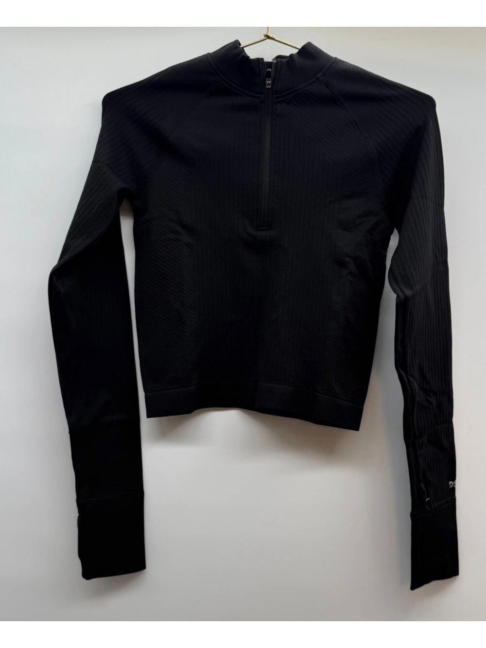DSG Momentum 1/4 Zip Seamless Long Sleeve Top Black Size Medium